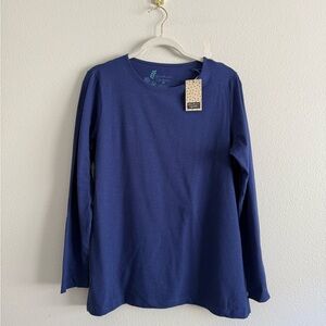 Gudrun Sjoden Essential solid Organic Cotton long sleeve top Womens Sz M NWT